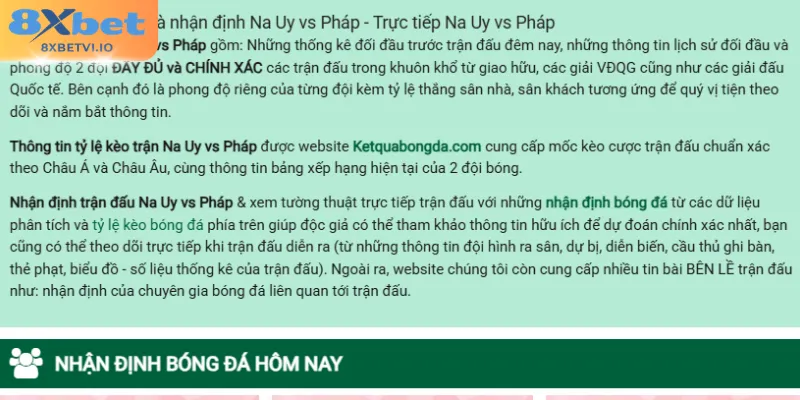 Đánh giá chi tiết các tỷ lệ cược