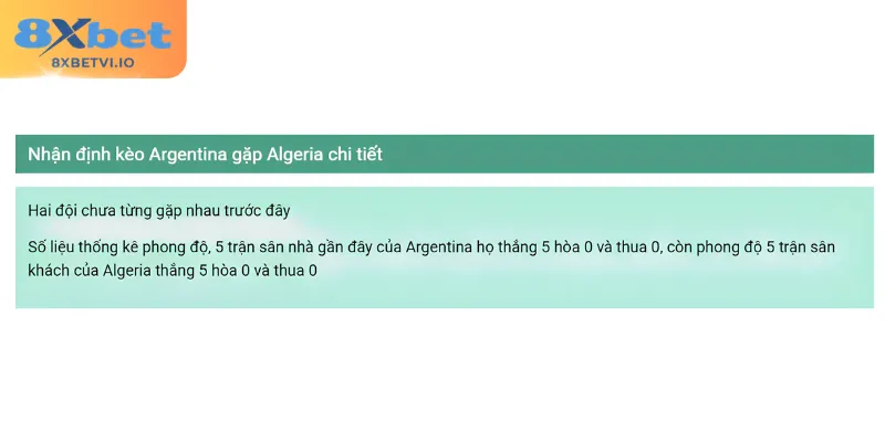 Đánh giá sức mạnh khi soi kèo Argentina - Algeria